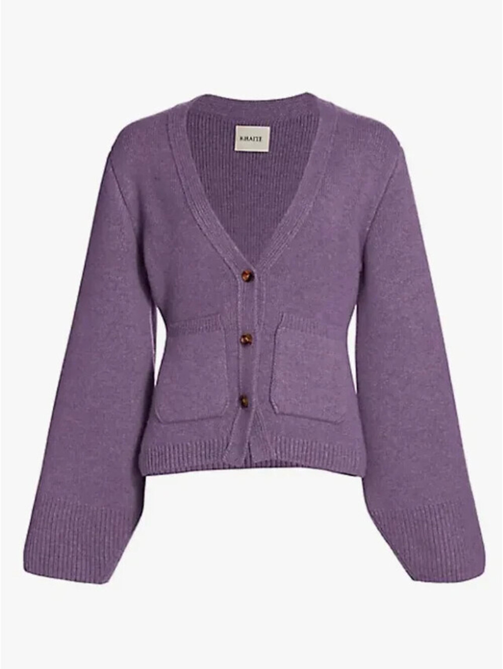 NEW, Khaite Scarlett Cashmere Cardigan in Purple Sz S #S7712